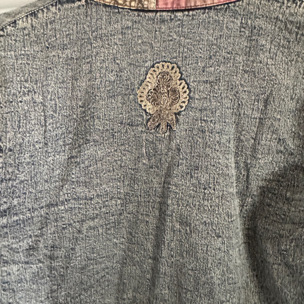 Young Threads Boutique Boho Kimono Shrug Patchwork Embroidered Top NWT M - Picture 9 of 11